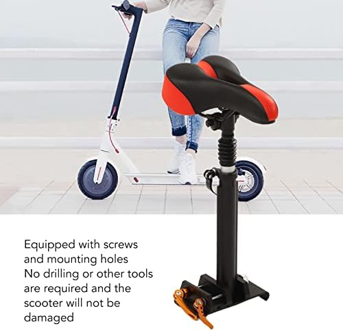 E Saddle Electric Scooter Seat, Adjustable Punch Scooter Seat Attachment, Universal Foldable Adjustable Electric Scooter Seats Saddle, No Punch Replacement