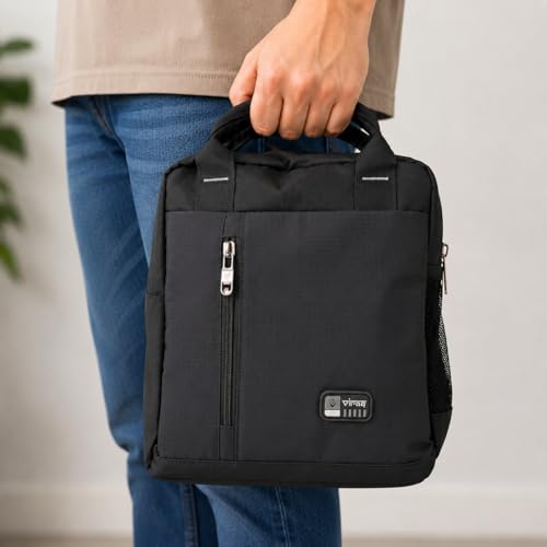 Image of FLUXY Office Lunch Bag for Men & Women | Waterproof & Leakproof Lunch Tote Bag | Reusable Tiffin Carry Bag for Office, School, College, Travel & Picnic | Spacious Portable Lunch Organizer (Grey)