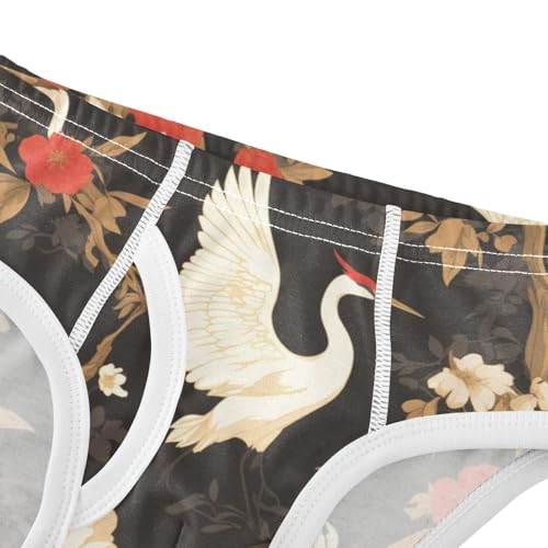 KLL Floral Motives and Cranes Cartoon Toddler Boy Soft Training Underwear Breathable Undies4