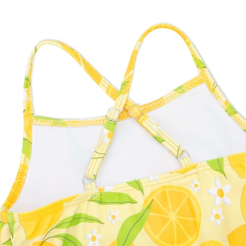 Image of Girls One Piece Swimsuits Cute Ruffles Swimming Bathing Suit with Adjustable Straps Beach Pool Kids Swimwear 3T-12