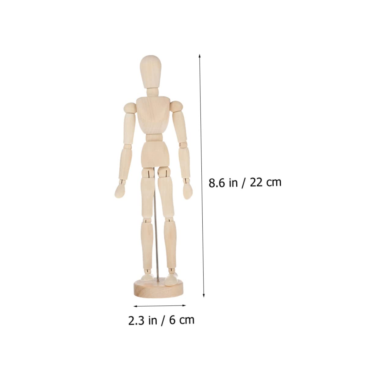 Gogogmee 2pcs Wooden Jointed Puppet Adornment Unicorn Puppet Hand Sculpture Decor for Adults