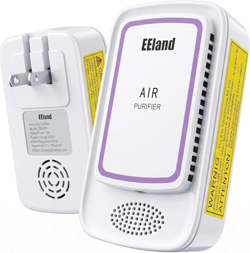 Plug In Air Purifier for Home Pets, Ionic Air Ionizers & Pet Odor Eliminator, Litter Box Deodorizer...