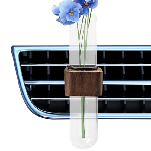 Jarrón de propagación de vidrio de ventilación de aire | Soporte de plantas de vidrio de ventilación de aire - Decoración de madera interior automotriz estética para mujeres Madre esposa novia