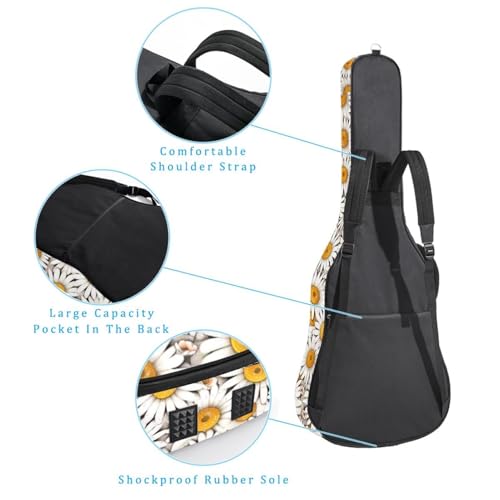 Sac pour guitare acoustique vintage housse de transport pour ukulélé et basse