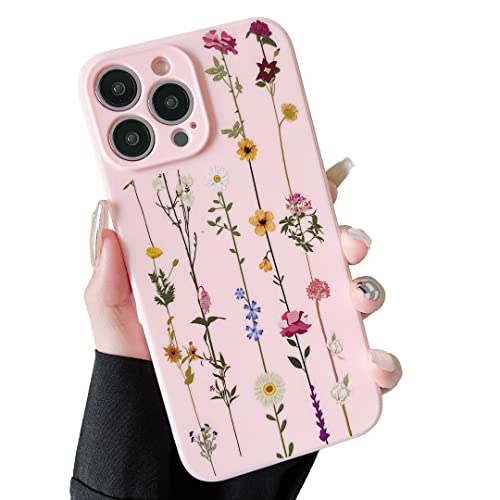 Coque antichoc iPhone 16 Pro Max silicone fin protection rose floral