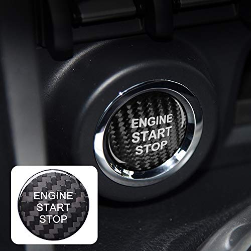 トヨタ エンジンスタートボタン、レクサスエンジンスタートボタン ダイハツ エンジンスタートボタン 汎用スタートボタン直径30mm炭素繊維製 エンジン スタート ボタンレクサスエンジンスタートスイッチ トヨタ エンジンスタートスイッチ ダイハツスタータスイッチ 各種車スターターポイント全部車種パワーボタン 装飾アクセサリー (黒, 3cm)