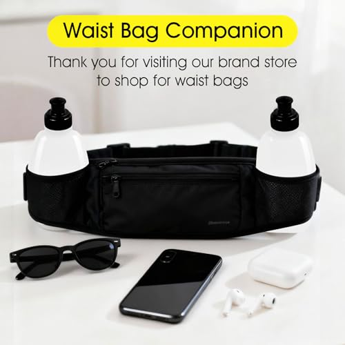 2 Pack 10oz BPA-Free Bike Water Bottle and Running Water Bottle Set - For Hydration Belt, Handheld Water Bottle Running, Small Water Bottles, Flip Belt Water Bottle - Ideal for Marathon, Hiking - Image 6