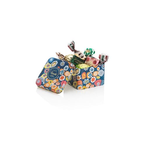 Venchi - Caja de Regalo Murrine Pequeña con Surtido de Chocolates, Chocolate con Leche, Chocolate Negro, Chocolate Blanco, Pistacho, 85 Gr, Sin Gluten, Sin Colorantes, Sin Conservantes, Idea de Regalo