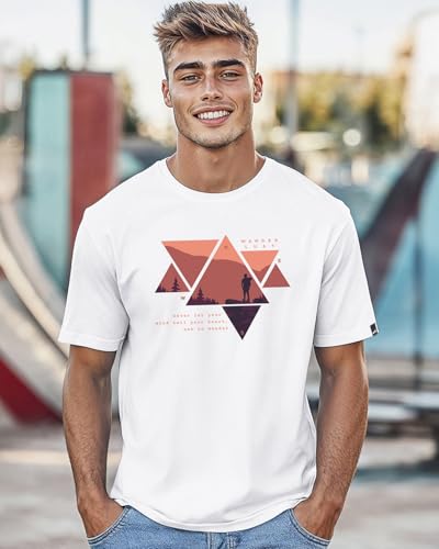 Image of Bewakoof Men's Printed 100% Cotton T-Shirt - Regular Fit, Round Neck, Half Sleeves
