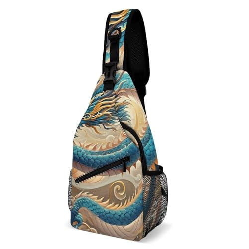 Mermaid Sling Bag for Men Women - Adjustable Crossbody Chest Backpack, 15