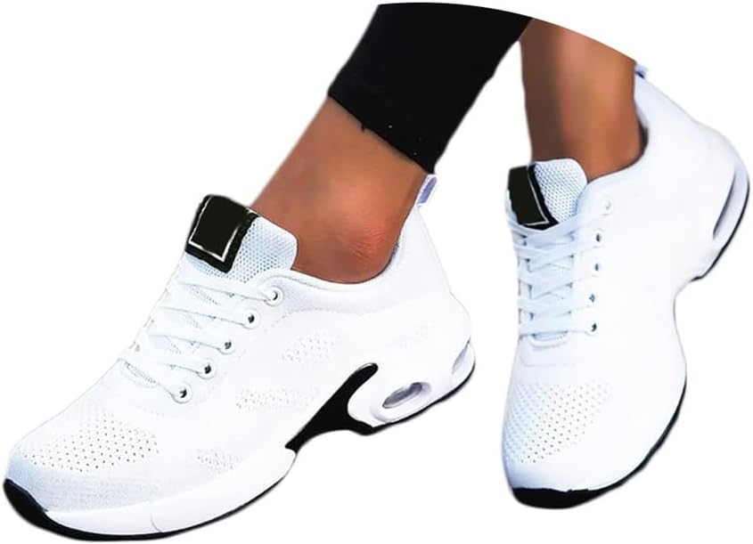 Minetom Damen Mesh Laufschuhe Turnschuhe Sportschuhe Sneaker Running Tennis Schuhe Straßenlaufschuhe Dämpfung Leichtgewichts Atmungsaktiv Walkingschuhe Outdoor Fitness Jogging
