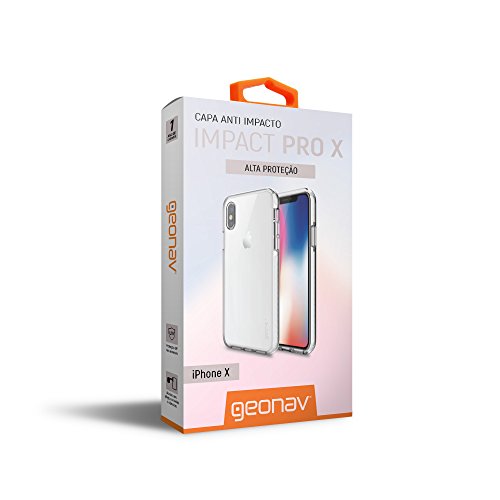 Geonav Impact Pro X - Capa Anti-Impacto, Branco/Transparente, 79 x 148 x 10 mm