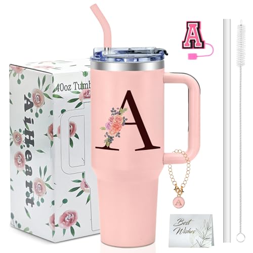 Mother's Day Gifts,Birthday Gift for Women,Initial Canvas Tote Bag,Personalized Gifts for Women,16oz Glass Cup With Straw,Jewelry Storage Box,Monogrammed Gift for Woman Mom Sister Bestie-T