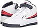 Fila Men's Everyday Sport Athletic Casual High-Top Vulc 13 MID Lace Up Sneaker Shoes, White Navy Red-125, 10.5