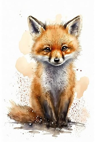 Image of Moohue Stamped Cross Stitch Kits for Adults Beginners Animal Fox Counted Cross Stitch Kits for Adults Advanced 14 Count (Animal 8)