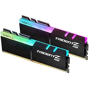 G.SKILL Trident Z RGB Series DDR4 RAM (XMP) 16GB (2x8GB) 3000MT/s CL16-18-18-38 1.35V Intel AMD Desktop Computer Memory U-DIMM (F4-3000C16D-16GTZR)