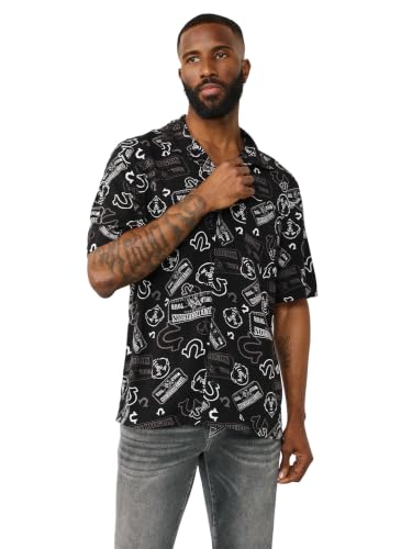 Chemise de camp True Religion évitez le look banal avec l'imprimé noir