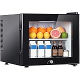 RETRIN Frigorífico para Bebidas,Minifrigorífico con Puerta De Transparante para Limonada, Cerveza O Vino, Encimera De Frigorífico con Estantes Extraíbles Ajustables 20L
