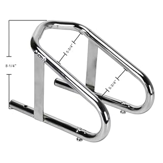 Extreme Max 5001.5763 Deluxe Chrome Motorcycle Wheel Chock - 5.5" Wide