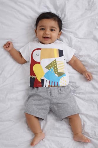 Image of BABY GO Baby Half sleeve clothes set for baby Boy 18-24 Months | Baby Cotton Dress /T-shirts pant set for baby boys (Grey)