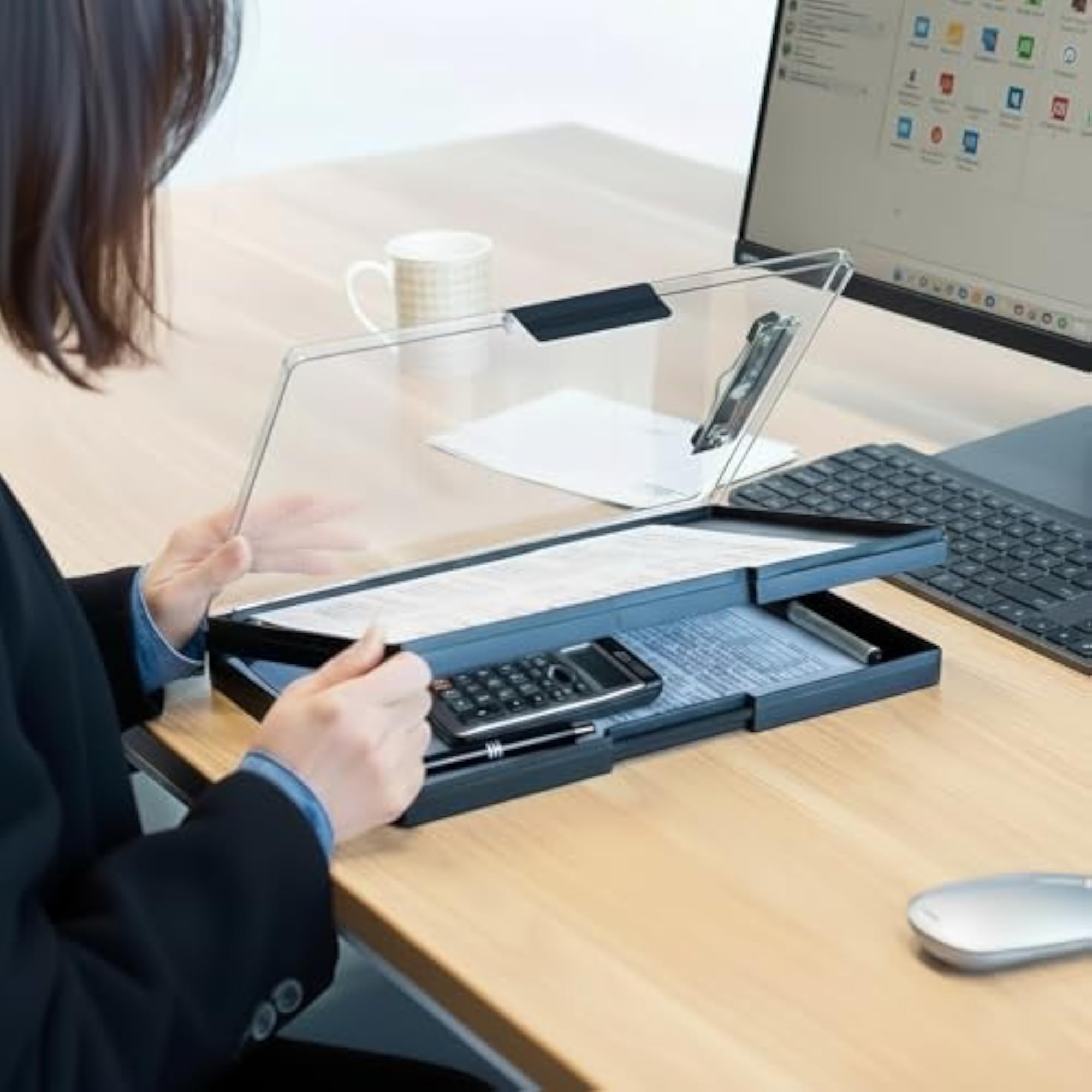 Heavy-Duty Side-Opening Clip Pad with Storage Case