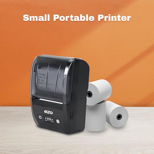 Image of ezo 58MM (2 Inch) Direct Thermal Billing Machine Software for Receipt Mobile Printer | USB (Billing Machine with 5 Billing Roll) Monochrome Desktop Restaurant