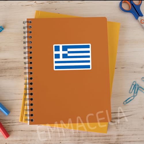 Image of (3PCS) Greece Flag stickers, Countries Flag Stickers - Waterproof Vinyl Decals For Laptops, Tumblers, Water Bottles, Books, Scrapbooks, Size 3 x 2 Inch