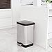 Glad GLD-74506 Stainless Steel Step Trash Can with Clorox Odor Protection | Large Metal Kitchen Garbage Bin with Soft Close Lid, Foot Pedal and Waste Bag Roll Holder, 13 Gallon