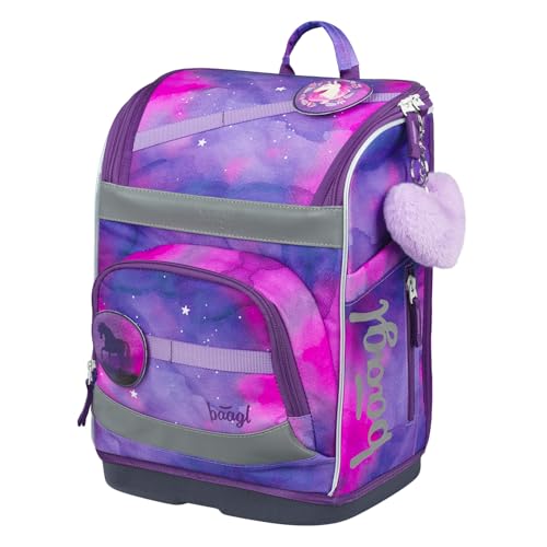 Baagl Schulranzen Mädchen für 1. Klasse - Ergonomische Schultasche für...