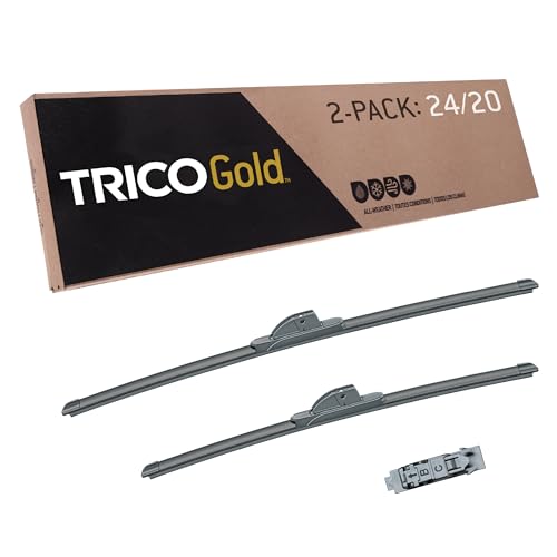 Image of TRICO Gold (18-2420) 24 & 20 Inch Pack of 2 Automotive Replacement Windshield Wiper Blades for My Car Super Premium All Weather Beam Blade for Select Vehicle Models