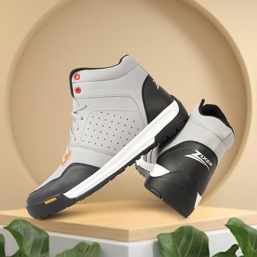 Image of Zixer Woodlend Bike Riding Tracking Stylish Jungle High Ankle Boots For Boys High Tops For Men