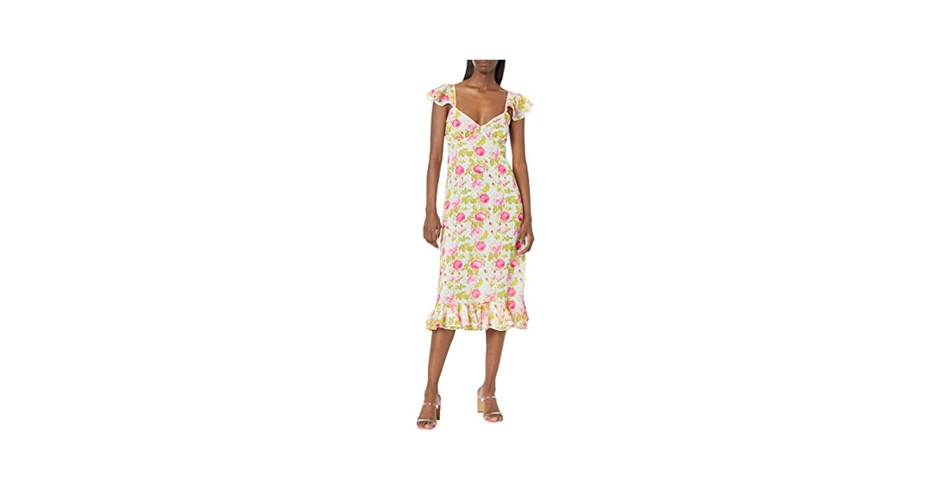 BETSEY JOHNSON ワンピース　チュニック Plus Size - Betsey Johnson White Leopard Floral Challis Fit
