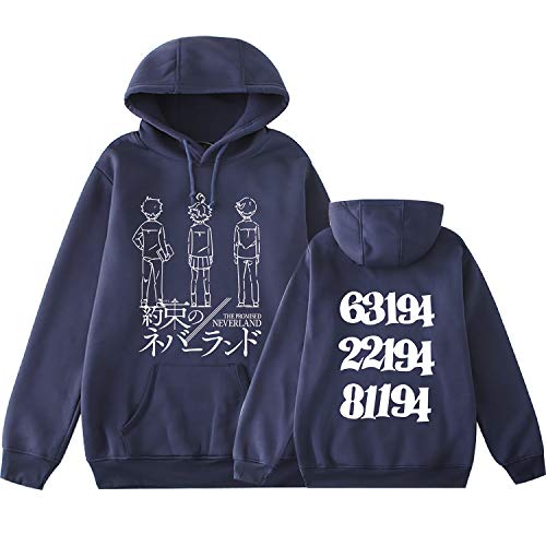 Novo moletom com capuz de manga The Promised Neverland Emma Norman Ray Cosplay Anime pulôver com cap