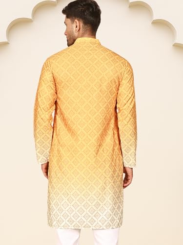 Image of Jompers Men's Ombre Pure Cotton Straight Kurta