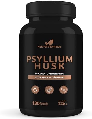 Psyllium Husk, Suplemento Alimentar de Psyllium em Cápsulas, 180 ...