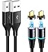 Produktbild ZKAPOR Magnetisches Micro USB Kabel, [2Stück, 2M] Nylon Magnet Micro USB Ladekabel Android Schnellladekabel für Samsung Galaxy S7/S6/J7/J5, Huawei, Xiaomi, Wiko, Sony, Nexus, Nokia, Kindle, Echo Dot