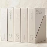 ZICOTO Decorative Photo Storage Box Set of 5 - Sturdy Photo Organizer Boxes with Dividers and Pre-Printed Labels to Keep Your Precious 4x6 Pictures Beautifully Organized on Your Shelf