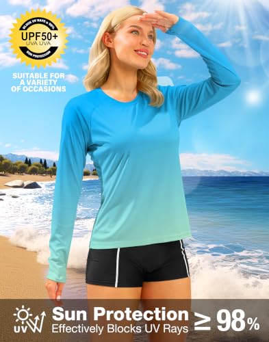 Image of UPF 50+ Sun Shirt for Women Long Sleeve Quick Dry UV Protection Hiking Top