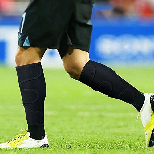 Calf Shin Support para aliviar el dolor de lesiones en la pantorrilla, tratamiento de férulas en la espinilla, esguinces, correr, deportes, recuperación - Manga de compresión ajustable para pantorr