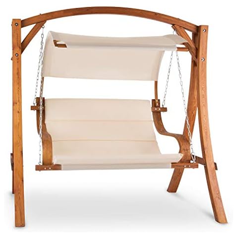 Blumfeldt Maui Hamaca Hollywood - Balancín Exterior Jardín con Toldo Impermeable Cover