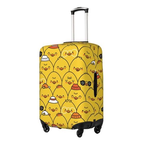 Cute Funny Ducks Print Luggage Cover Washable Elasticated Suitcase Covers TSA Approved Stylish Dust and Scratch Resistant Case Protector for Kids and Adults2