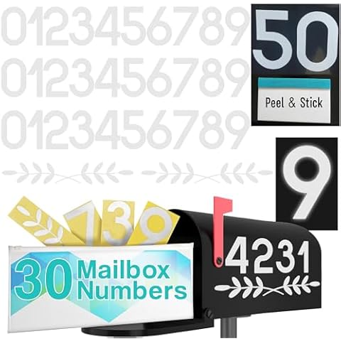 Decorful Reflective Mailbox Numbers Cover