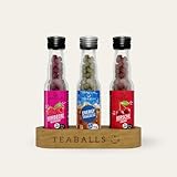 TEABALLS - 3er Set POWER TEA MIX - HIMBEERE, ENERGY, KIRSCHEN für ca. 120 Tassen Tee