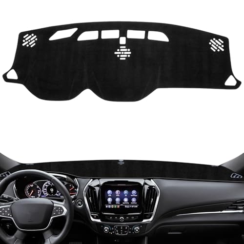 TUYICN Dash Cover Compatible with Chevy Traverse 2018-2023 Dashboard Cover Dashboard Mat Sunshade Anti-Slip Protector No Glare