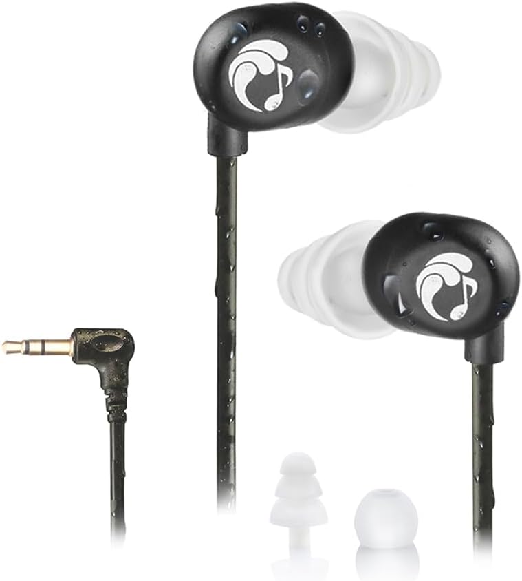 Flip Waterproof Short-Cord Headphones (Upgraded Cord)