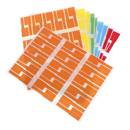 VILLFUL 12 Blatt Teiliges P Förmiges Netzwerkkabel Label Selbstklebend Reißfest Farbcodierte Kabelkennzeichnung für Einfache Identifikation und Organisiertes Kabelmanagement im Büro und VILLFUL 12 Blatt Teiliges P Förmiges Netzwerkkabel Label Selbstklebend Reißfest Farbcodierte Kabelkennzeichnung für Einfache Identifikation und Organisiertes Kabelmanagement im Büro und