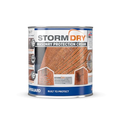 Stormdry Brick Sealer - Clear Brick, Stone, Concrete & Masonry Waterproofer - 25-Year Certified Waterproofing Protection Against Penetrating Damp - 1 Quart