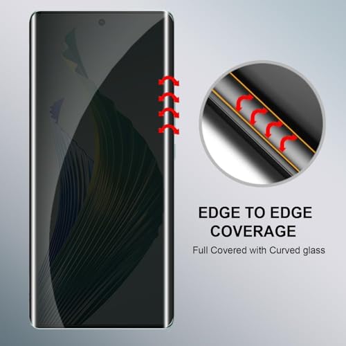 Image of STP FEEL UV Advanced Privacy Tempered Glass Screen Protector Guard Compatible For Motorola Edge 70 Fusion 5G (6.78 Inch, Pack of 1) Full Edge to Edge Coverage Anti-Spy /Anti-Peeping 9H Hardness