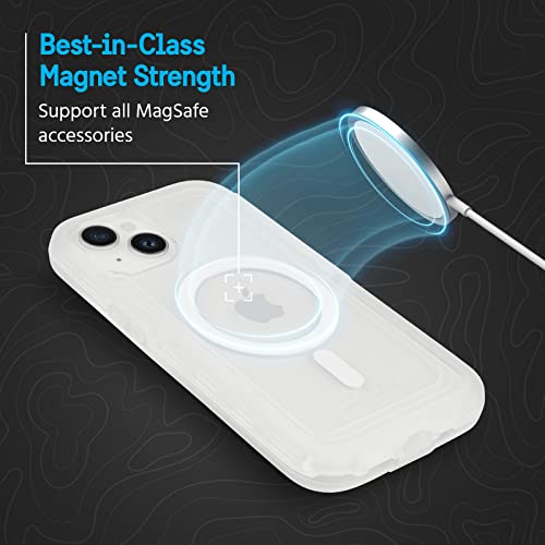 Image of Pelican Voyager Series - iPhone 14 Case /iPhone 13 Case 6.1 inch [Compatible with MagSafe] [Anti-Yellow] Magnetic Phone Cover with Belt Clip Holster Kickstand [18ft Military Grade Drop Protection] - Clear