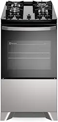 Electrolux Fogão 4 bocas Electrolux Cinza Efficient Mesa Vidro, Tripla Chama e PerfectCook (FE4GG) Bivolt